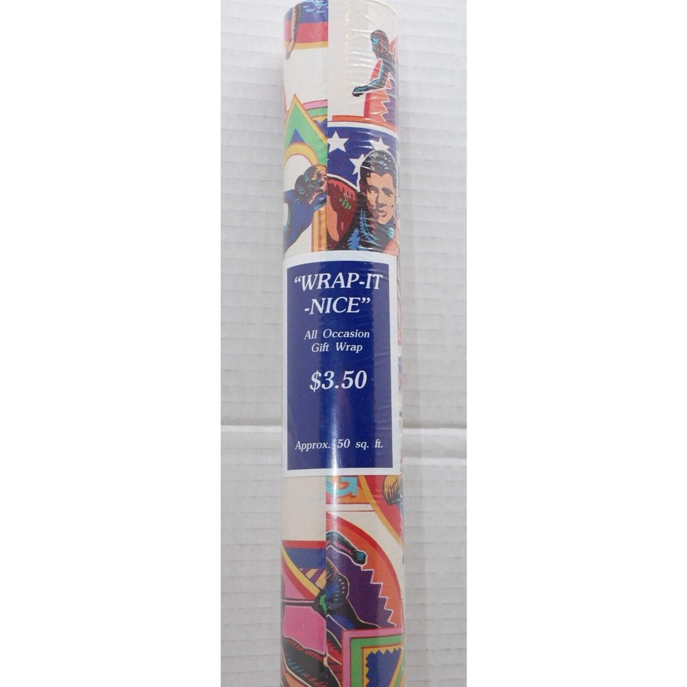 VTG Retro Sports Gift Wrap Wrap-It Nice All Occasion Gymnastics Swim Cycle